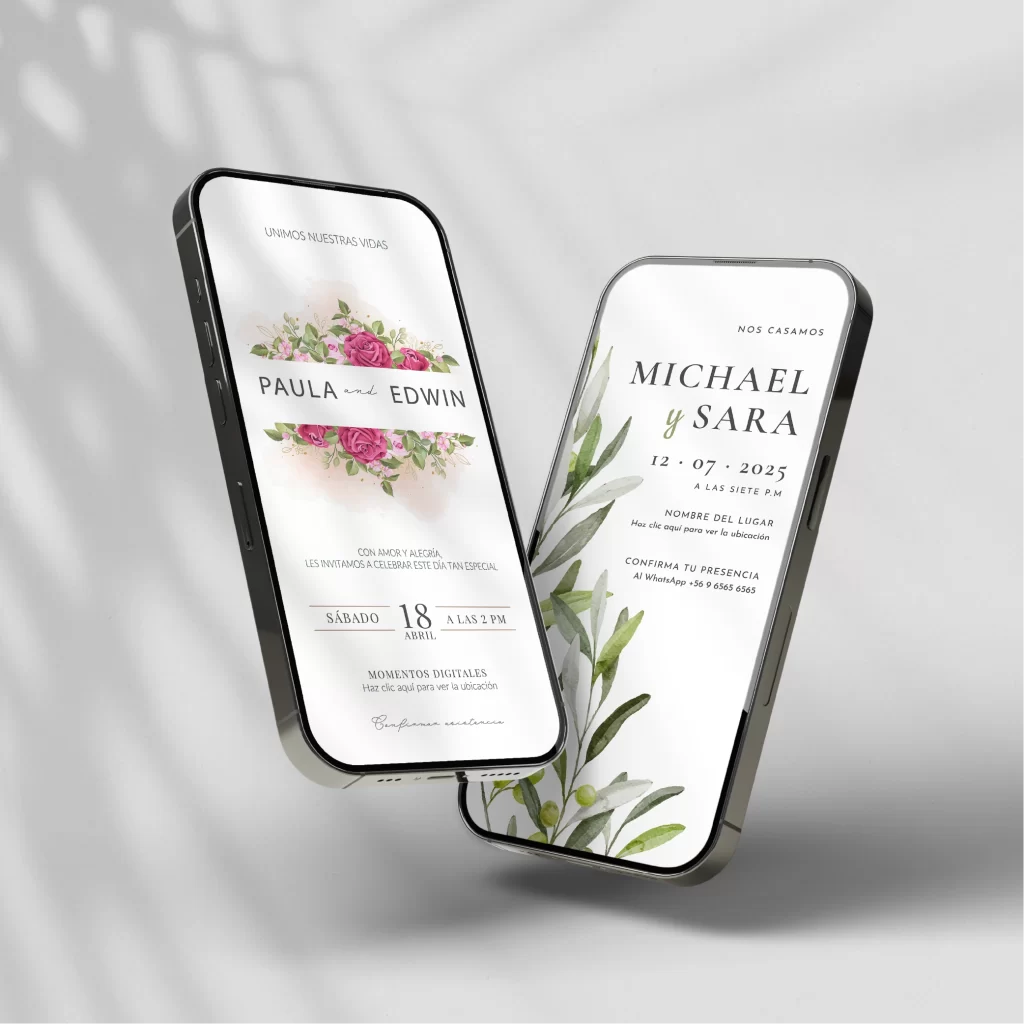 Invitaciones digitales para todo tipo de eventos: Boda, Bautizos, Cumpleaños, XV años y más. Momentos Digitales